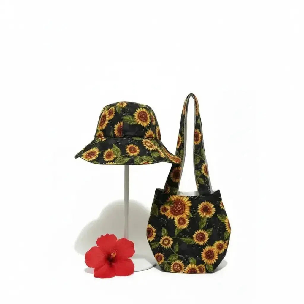 Tropical Floral Bag & Bucket Hat Set - Handmade Paradise Collection - Me Chavi - Where Style Blossoms