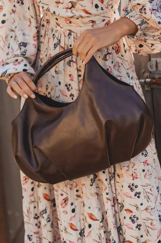Velara Small Slouchy Leather Tote - Me Chavi - Where Style Blossoms