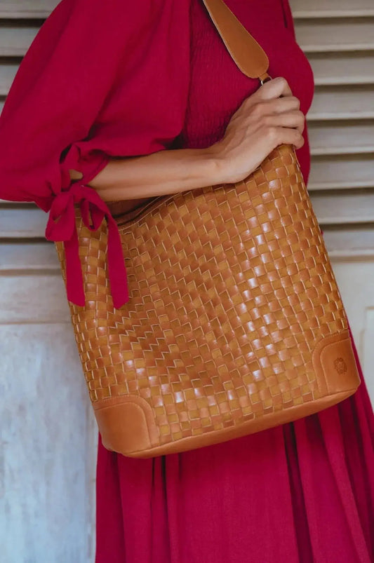 Soho Lane Woven Leather Shoulder Bag - Me Chavi - Where Style Blossoms