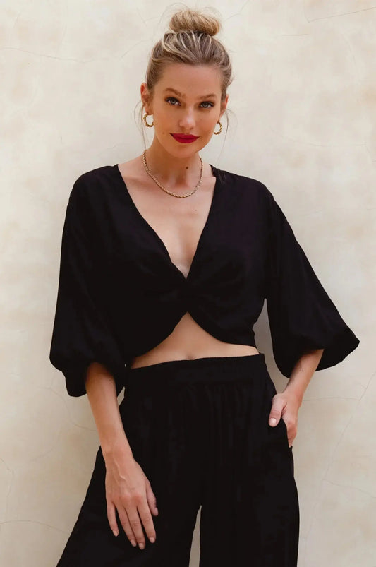 Fatima Cropped Summer Top (Sale) - Me Chavi - Where Style Blossoms