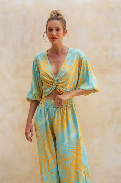 Fatima Cropped Summer Top (Sale) - Me Chavi - Where Style Blossoms
