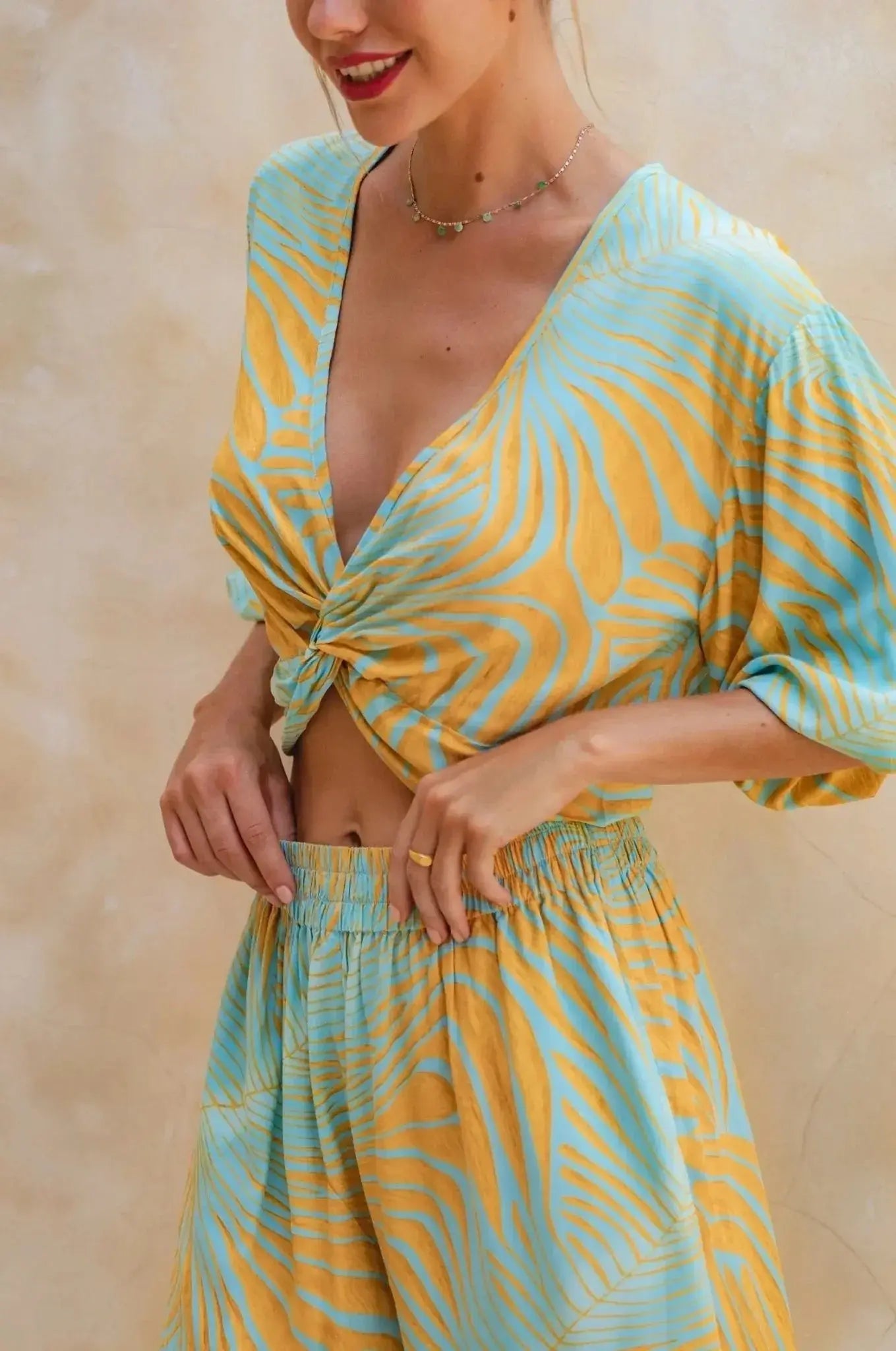 Fatima Cropped Summer Top (Sale) - Me Chavi - Where Style Blossoms