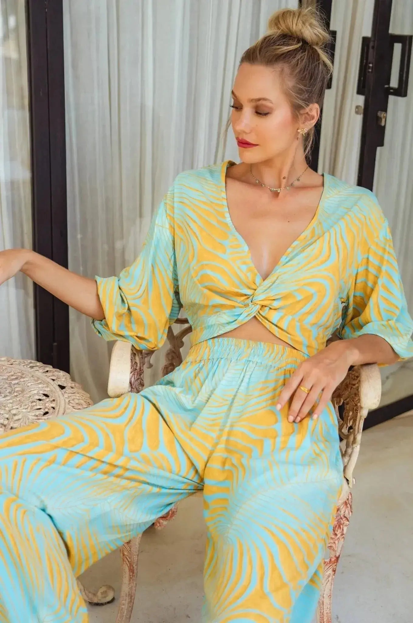 Fatima Cropped Summer Top (Sale) - Me Chavi - Where Style Blossoms