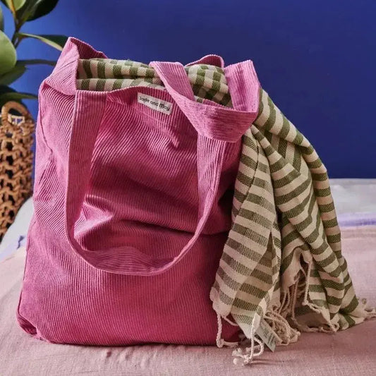 Cord Tote Bag in Fuchsia | An Everyday Essential - Me Chavi - Where Style Blossoms