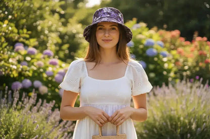 Handcrafted Messenger Bag & Bucket Hat Set - Botanical - Me Chavi - Where Style Blossoms