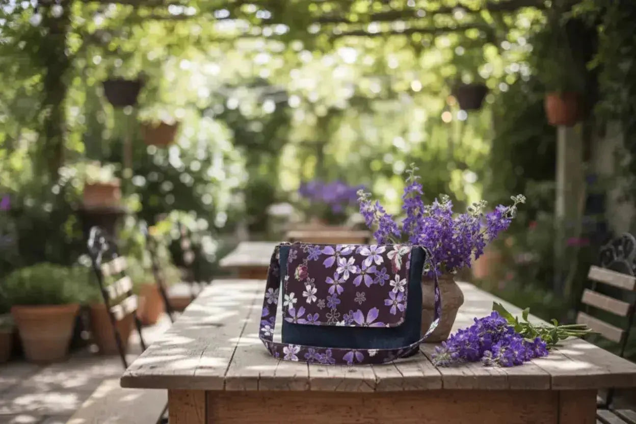 Handcrafted Messenger Bag & Bucket Hat Set - Botanical - Me Chavi - Where Style Blossoms