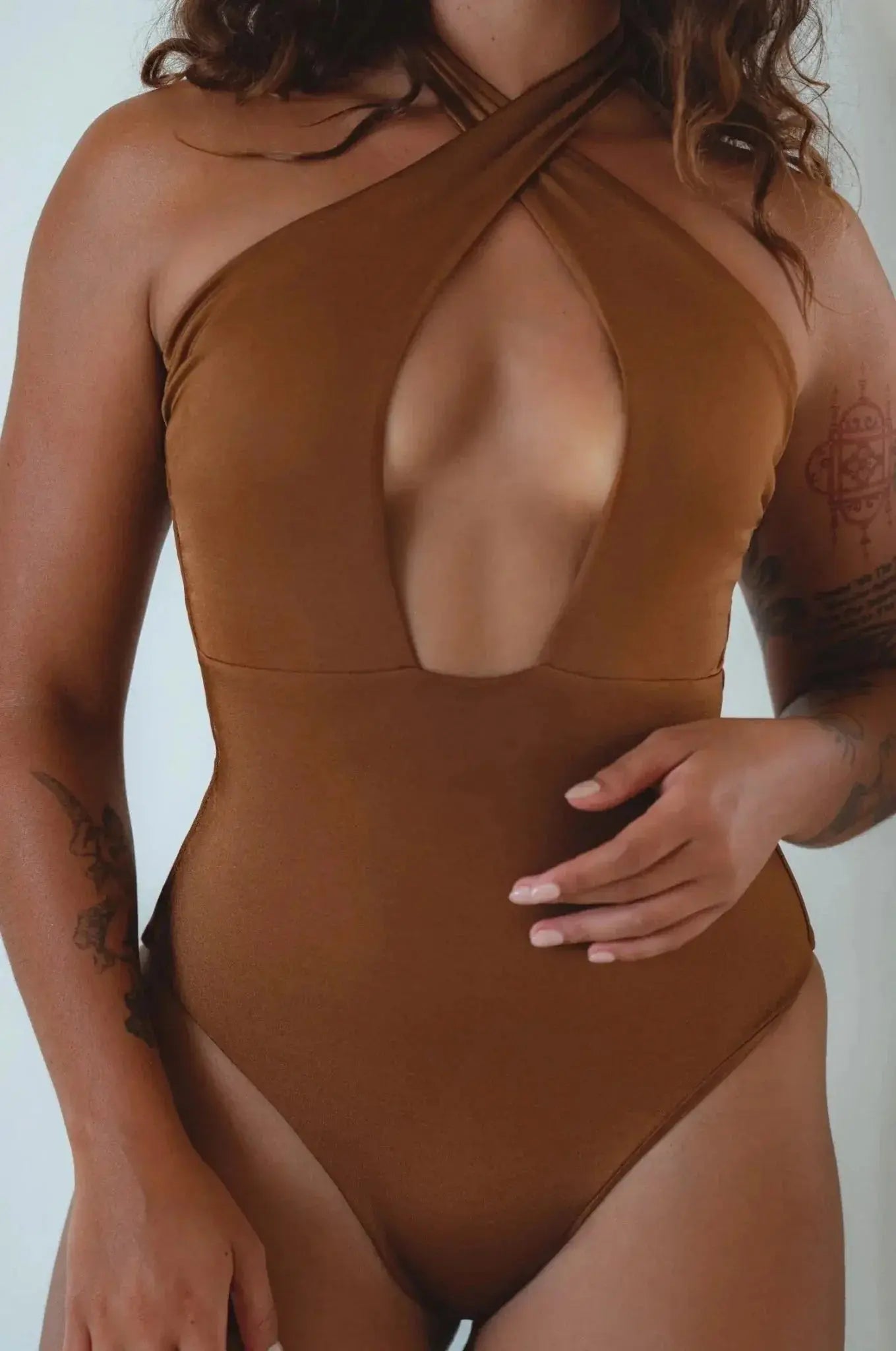 Iliana Cross-Over One Piece Swimsuit - Me Chavi - Where Style Blossoms