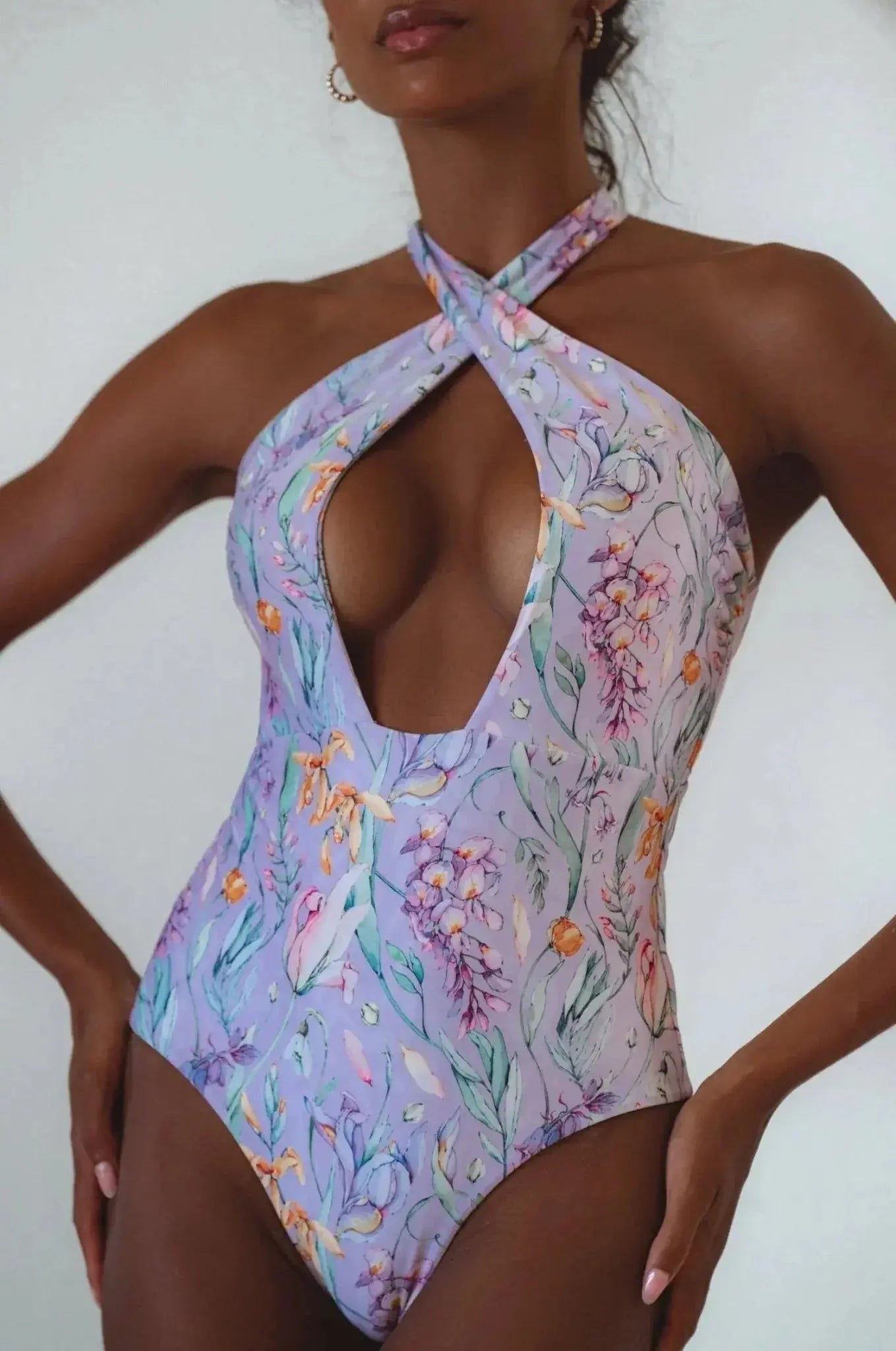 Iliana Cross-Over One Piece Swimsuit - Me Chavi - Where Style Blossoms