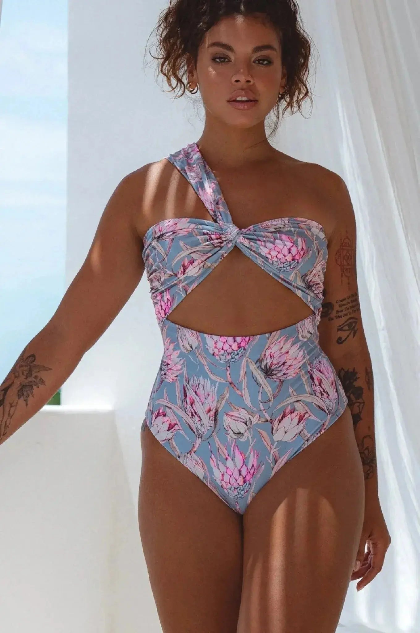 Ibiza One Piece Ruched Swimsuit - Me Chavi - Where Style Blossoms