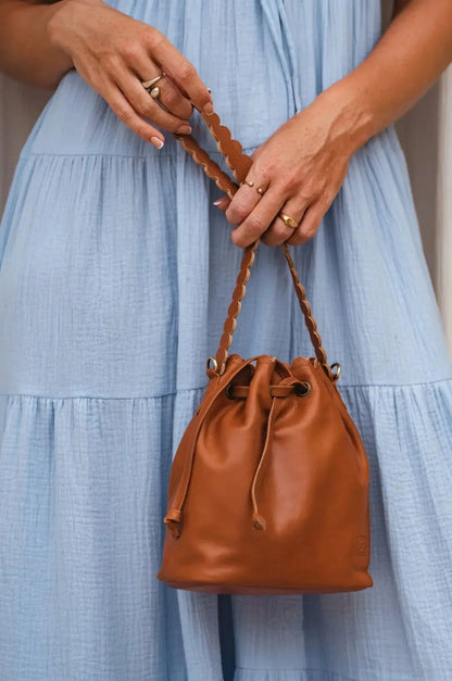 Luisa Scalloped Bucket Bag - Me Chavi - Where Style Blossoms