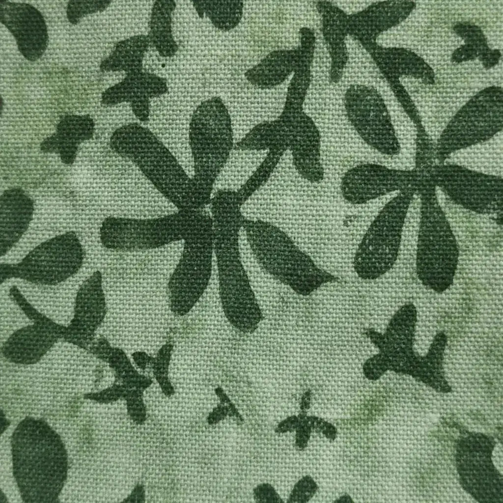 Handmade Batik Tote Bag - Green Botanical Print - Me Chavi - Where Style Blossoms