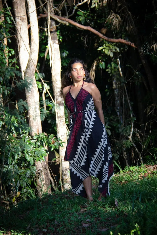 ZARTJI - Shakti Dress - ETNA - Asymmetrical Maxi Dress - Me Chavi - Where Style Blossoms
