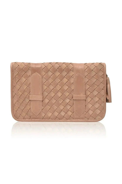 Versatile Leather Weave Clutch with Adjustable Crossbody Strap - Me Chavi - Where Style Blossoms