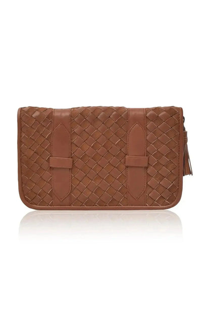 Versatile Leather Weave Clutch with Adjustable Crossbody Strap - Me Chavi - Where Style Blossoms