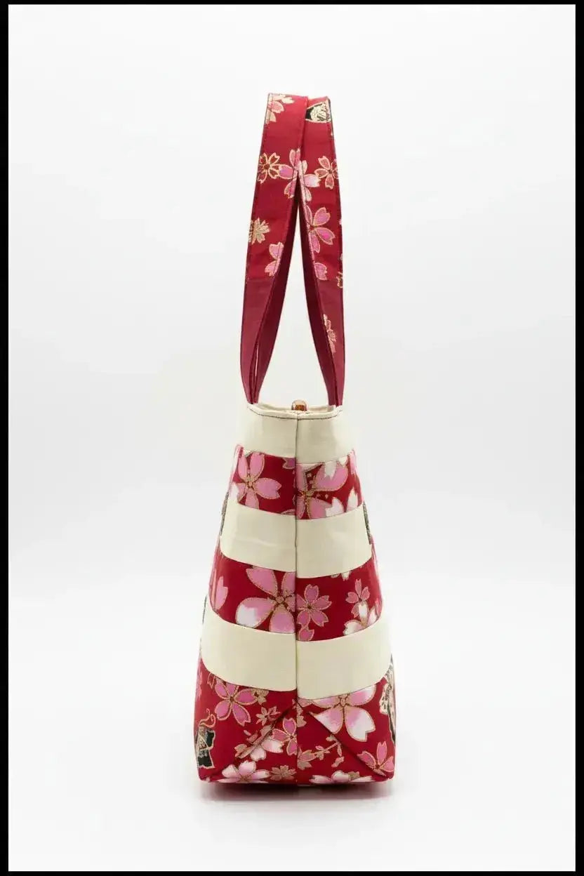 Red Tote Bag with Butterfly Embellishments - Me Chavi - Where Style Blossoms