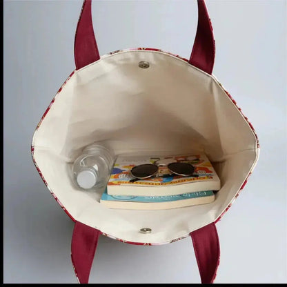 Red Tote Bag with Butterfly Embellishments - Me Chavi - Where Style Blossoms