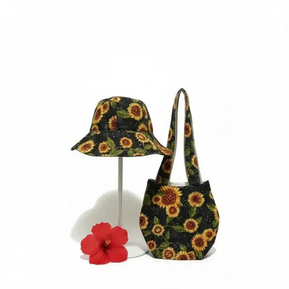 Tropical Floral Bag & Bucket Hat Set - Handmade Paradise Collection - Me Chavi - Where Style Blossoms