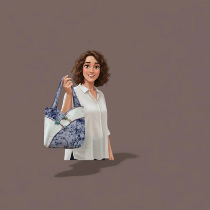 Tie-Dye Tote Bag with Butterflies and Embroidery - Me Chavi - Where Style Blossoms