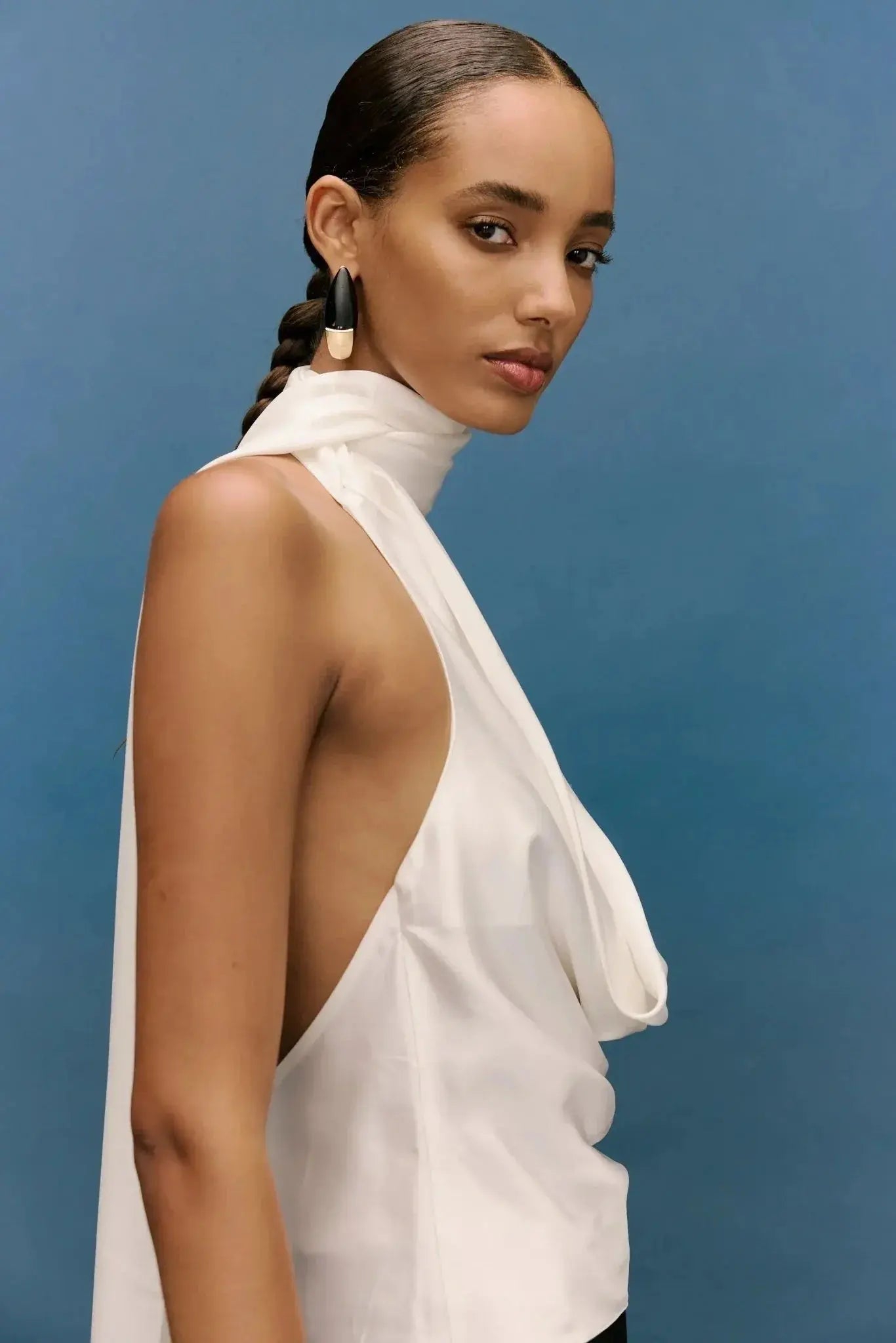 Indra Cowl Top Ivory - Me Chavi - Where Style Blossoms