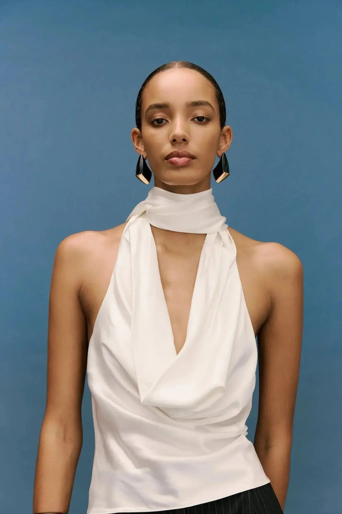 Indra Cowl Top Ivory - Me Chavi - Where Style Blossoms