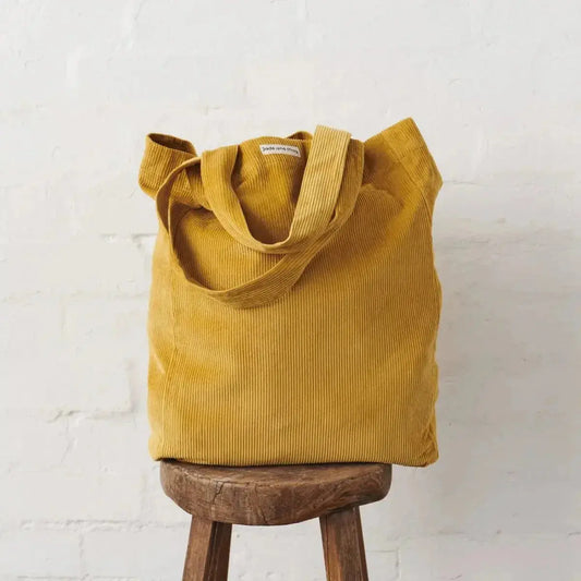 Cord Tote Bag - Mustard - Me Chavi - Where Style Blossoms