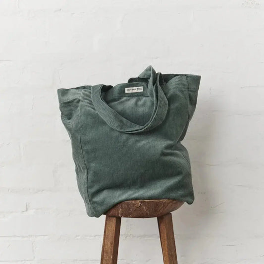 Cord Tote Bag - Sage Green - Me Chavi - Where Style Blossoms