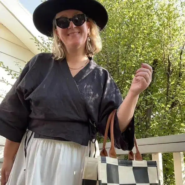 Wrap Shirt in Black Linen | Everyday Essentials - Me Chavi - Where Style Blossoms