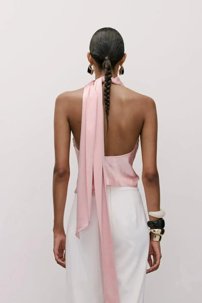 Indra Cowl Top Pink - Me Chavi - Where Style Blossoms