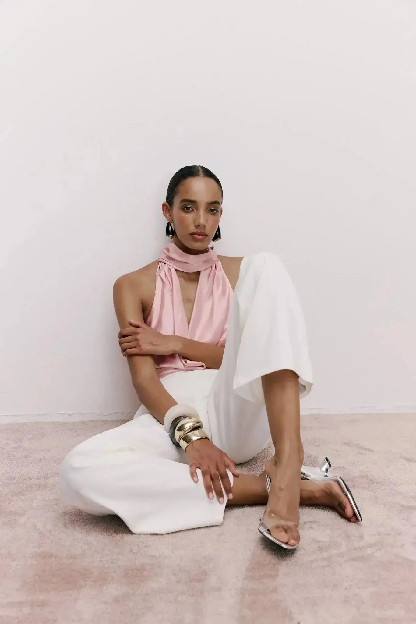 Indra Cowl Top Pink - Me Chavi - Where Style Blossoms